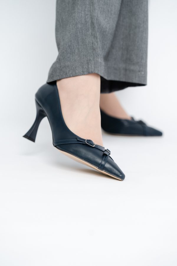 Pantofi Damă Stiletto Bleumarin Mat din Piele Ecologică BS0200AY2411182 119