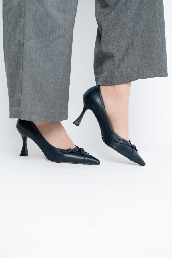 Pantofi Damă Stiletto Bleumarin Mat din Piele Ecologică BS0200AY2411182 123