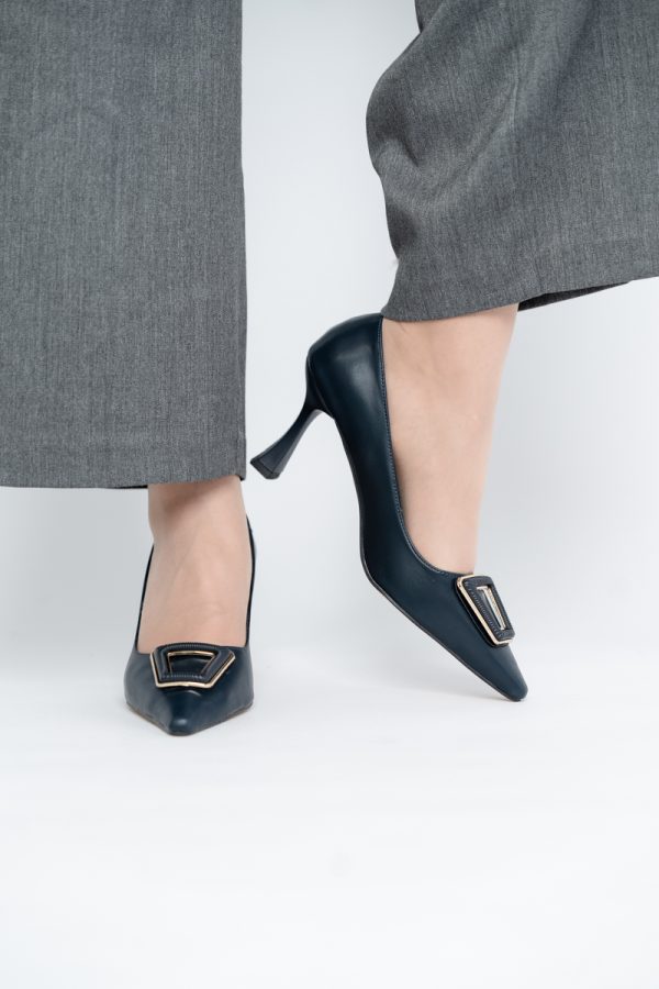 Pantofi Damă Stiletto Bleumarin Mat din Piele Ecologică (BS0202AY2411197) 119