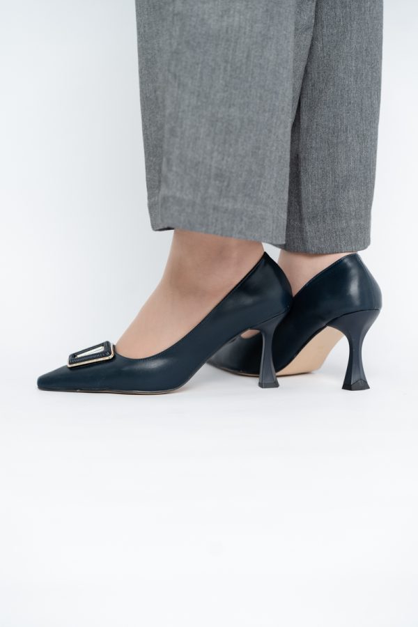 Pantofi Damă Stiletto Bleumarin Mat din Piele Ecologică (BS0202AY2411197) 123