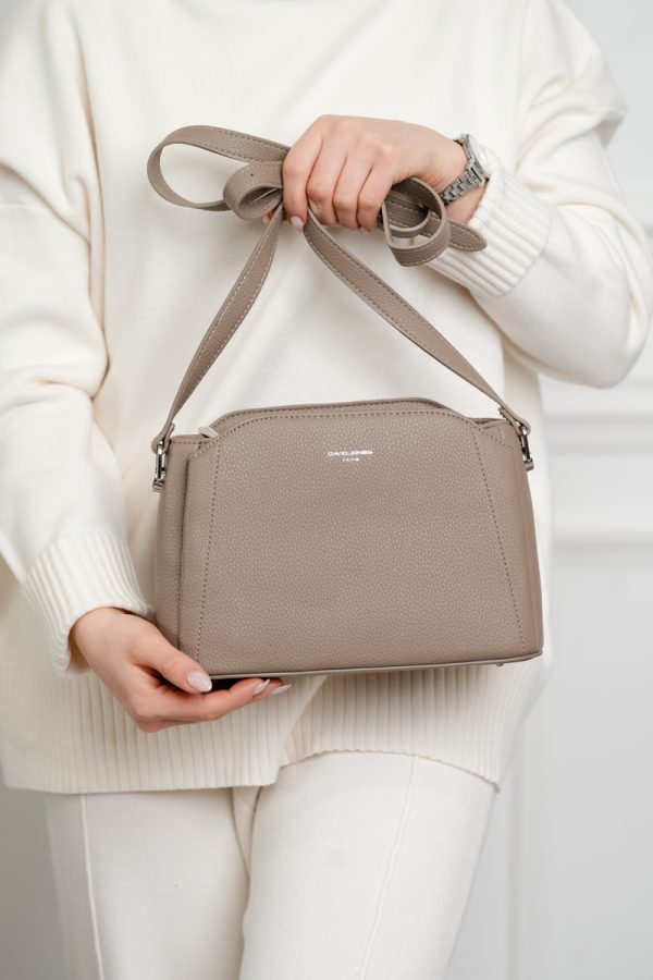 Poșetă casual damă din piele ecologică Taupe David Jones BS6926CM2404951 121