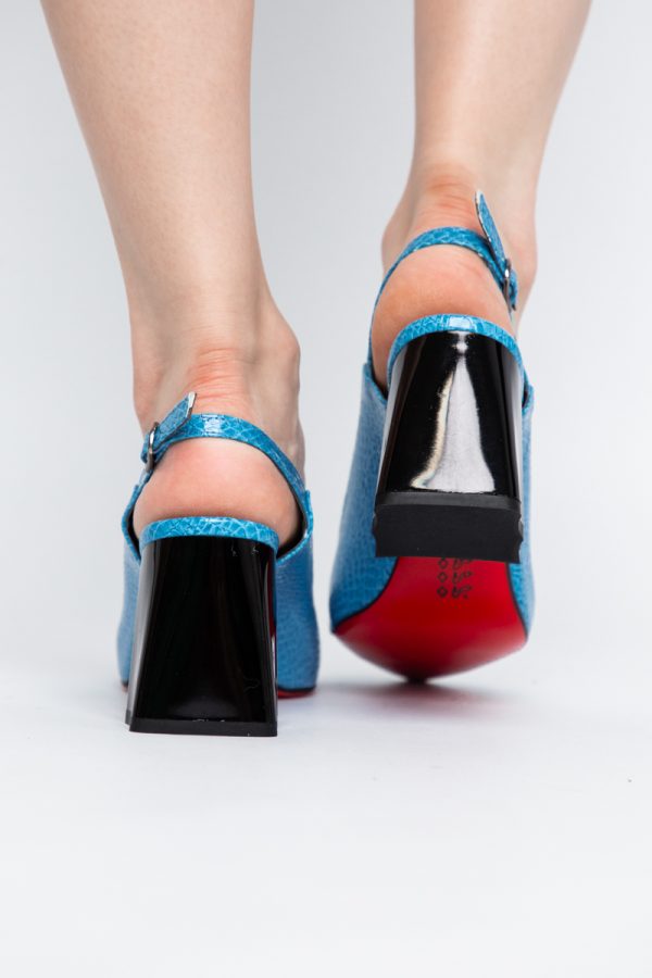 Pantofi damă cu Toc Eleganti Decupați din Piele Ecologica culoare Albastru - BS20021AY2405583 123