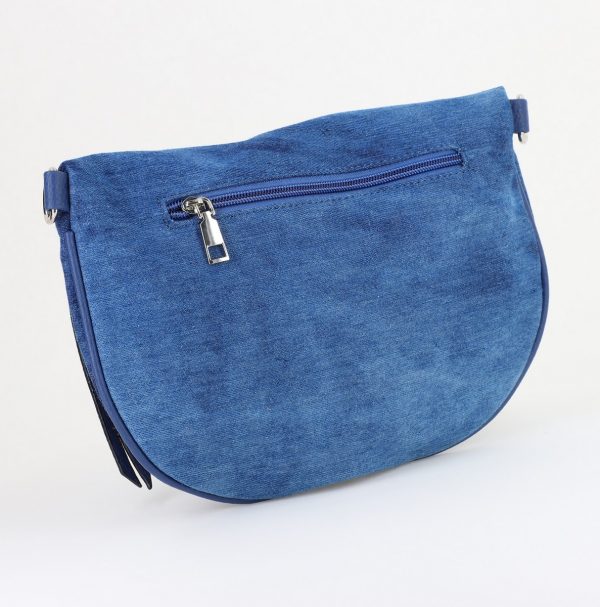 Borsetă damă crossbody albastru închis material denim 121