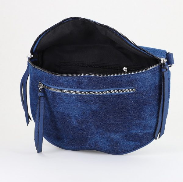 Borsetă damă crossbody albastru închis material denim 120