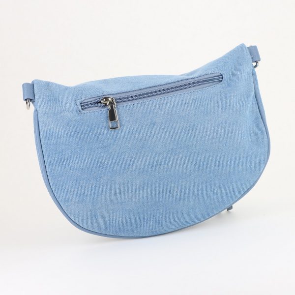 Borsetă damă crossbody albastru deschis material denim 120