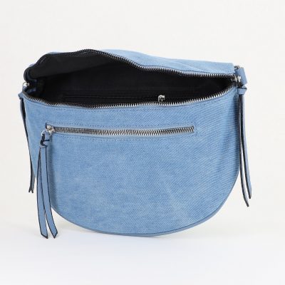 Borsetă damă crossbody albastru deschis material denim