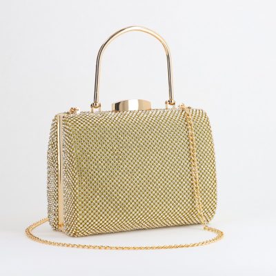 Geantă Clutch Damă pentru Evenimente speciale de Umar Auriu (BS8105V2406011)