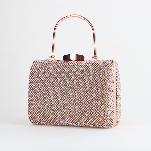 Geantă Clutch Damă pentru Evenimente speciale de Umar culoare roz sampanie (BS8105V2406012) 121