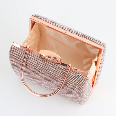 Geantă Clutch Damă pentru Evenimente speciale de Umar culoare roz sampanie (BS8105V2406012)