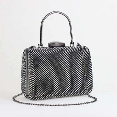 Geantă Clutch Damă pentru Evenimente speciale de Umar Neagră (BS8105V2406009)