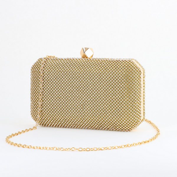 Geanta Clutch Dama - Geantă damă de evenimente speciale cu pietricele Auriu BS9014L2406019