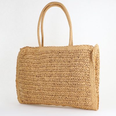 Geantă damă de plajă din paie bej Emeraude(BS7058PJ2406053)