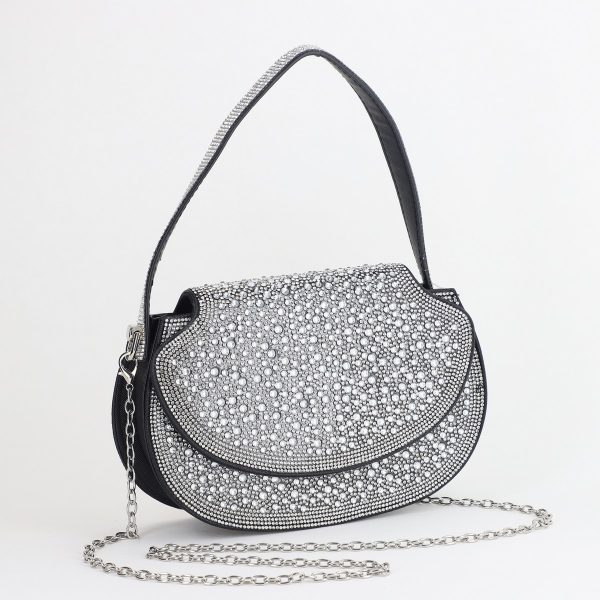 Clutch cu Pietre - Geantă Damă pentru Evenimente speciale cu pietre Negară BS812MD2406001