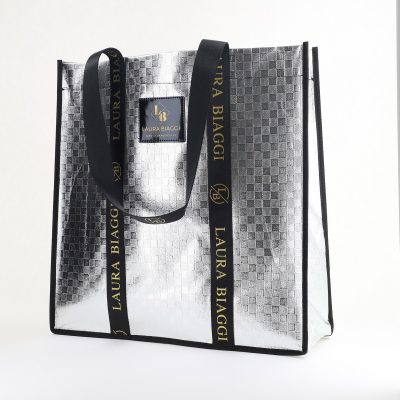 Geantă damă shopper tip sacoșă Argintiu Laura Biaggi (BS20023To2406035)