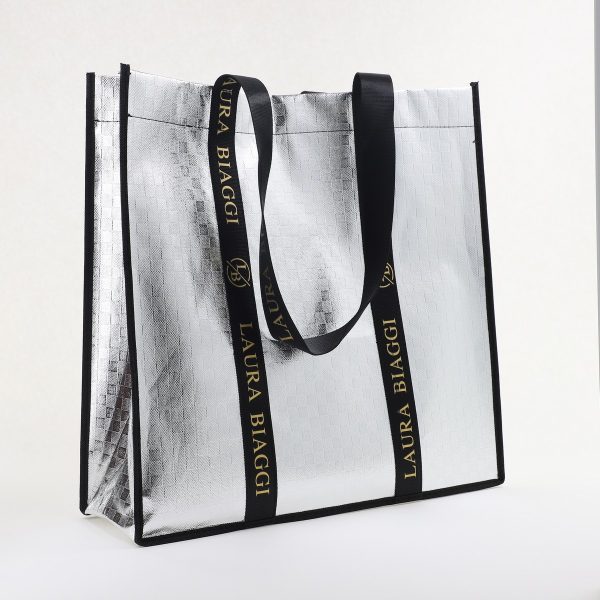 Geantă damă shopper tip sacoșă Argintiu Laura Biaggi (BS20023To2406035) 119