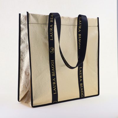 Geantă damă shopper tip sacoșă Auriu Laura Biaggi (BS20036To2406039)