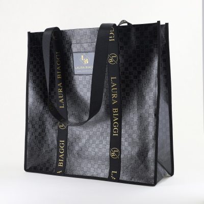 Geantă damă shopper tip sacoșă Neagră Laura Biaggi (BS20023To2406034)