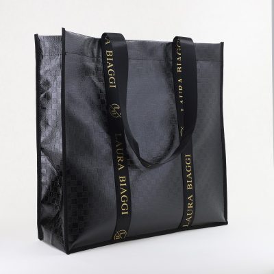 Geantă damă shopper tip sacoșă Neagră Laura Biaggi (BS20023To2406034)