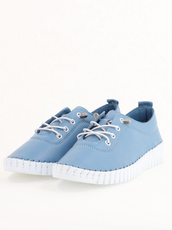Pantofi Damă Casual Albaștri Piele Naturală Nicoletta 119