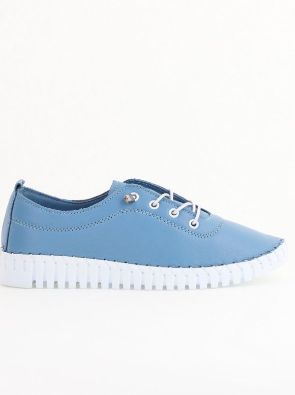 Pantofi Damă Casual Albaștri Piele Naturală Nicoletta 120