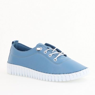 Pantofi Damă Casual Albaștri Piele Naturală Nicoletta