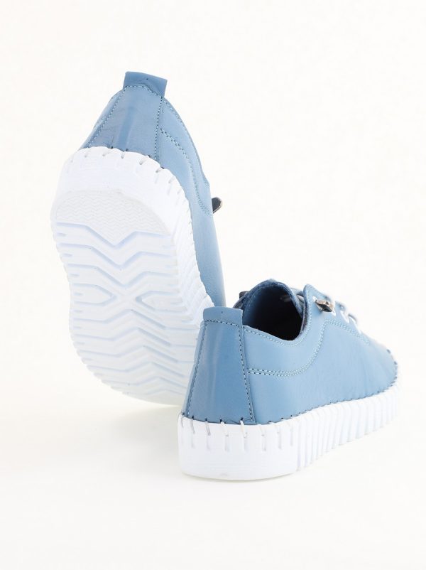Pantofi Damă Casual Albaștri Piele Naturală Nicoletta 122