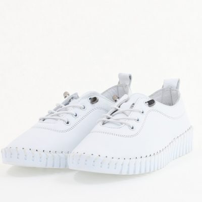 Pantofi Damă Casual Albi Piele Naturală Nicoletta