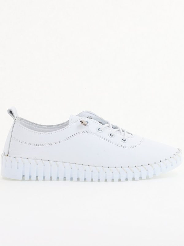Pantofi Damă Casual Albi Piele Naturală Nicoletta 120