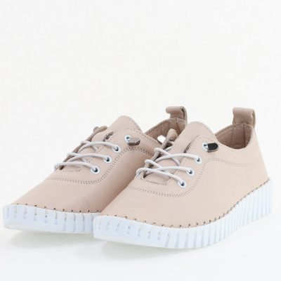Pantofi Damă Casual Bej Piele Naturală Nicoletta