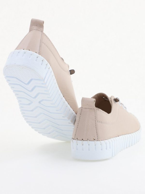 Pantofi Damă Casual Bej Piele Naturală Nicoletta 122