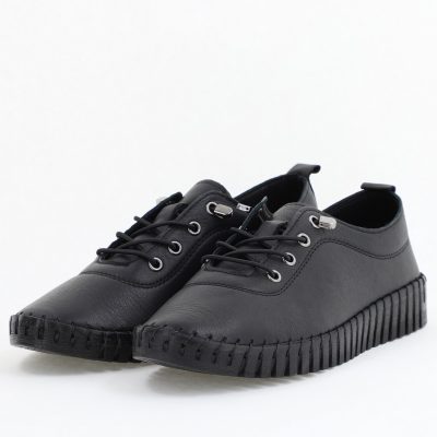 Pantofi Damă Casual Negri Piele Naturală Nicoletta