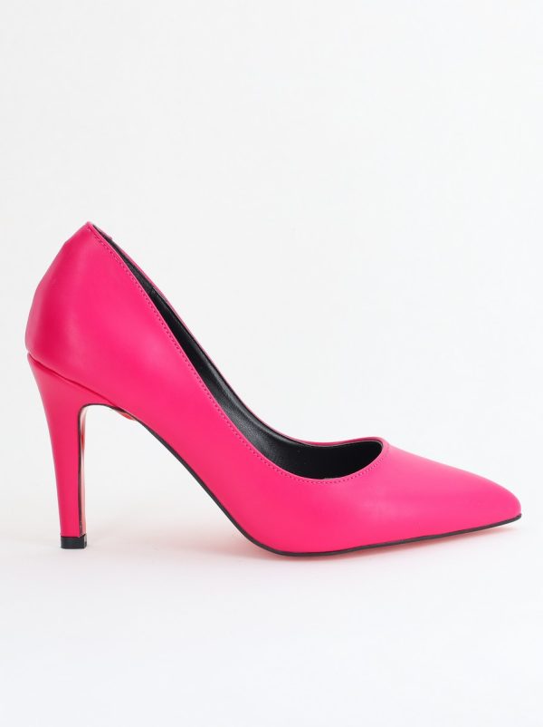 Pantofi Dama cu Toc Subtire Stiletto Piele Ecologică Fuchsia Mat (BS799AY2405534) 120