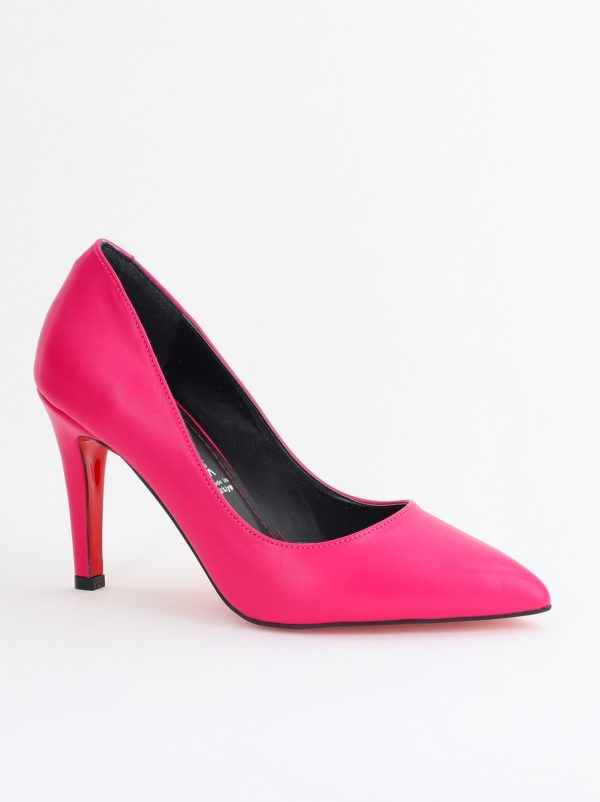 Incaltaminte Dama - Pantofi Dama cu Toc Subtire Stiletto Piele Ecologică Fuchsia Mat (BS799AY2405534)