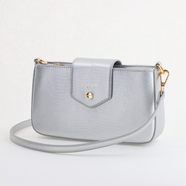 Poșetă casual damă din piele ecologică Argintie David Jones BS6773A2404932 120
