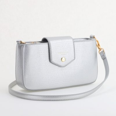 Poșetă casual damă din piele ecologică Argintie David Jones BS6773A2404932
