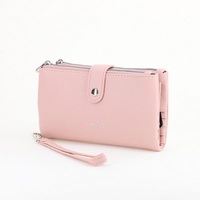 Poșetă cu portofel damă din piele ecologică Roz Flora&CO BS5002R2404937