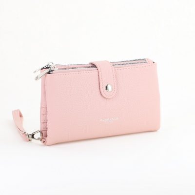 Poșetă cu portofel damă din piele ecologică Roz Flora&CO BS5002R2404937