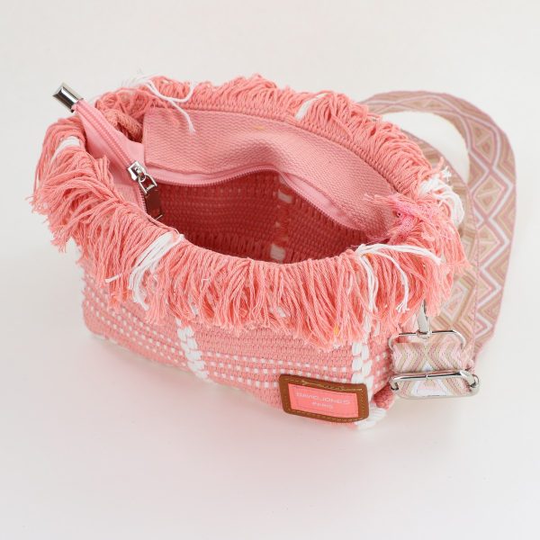 Poșetă Damă Crossbody Roz Material Textil David Jones 121
