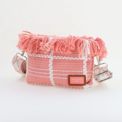Poșetă Damă Crossbody Roz Material Textil David Jones