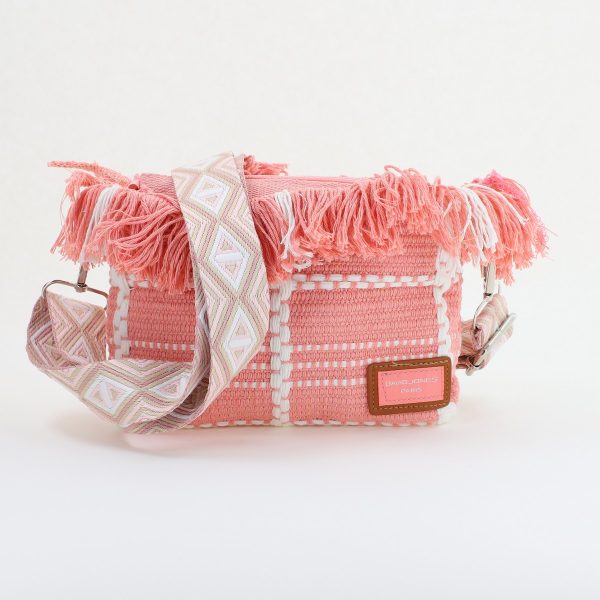 Poșetă Damă Crossbody Roz Material Textil David Jones 123