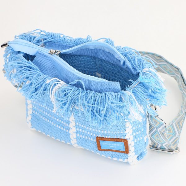 Poșetă Damă Crossbody Albastră Material Textil David Jones 120