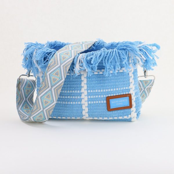 Poșetă Damă Crossbody Albastră Material Textil David Jones 123