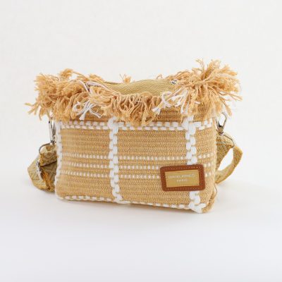 Poșeta Damă Crossbody Bej Material Textil David Jones
