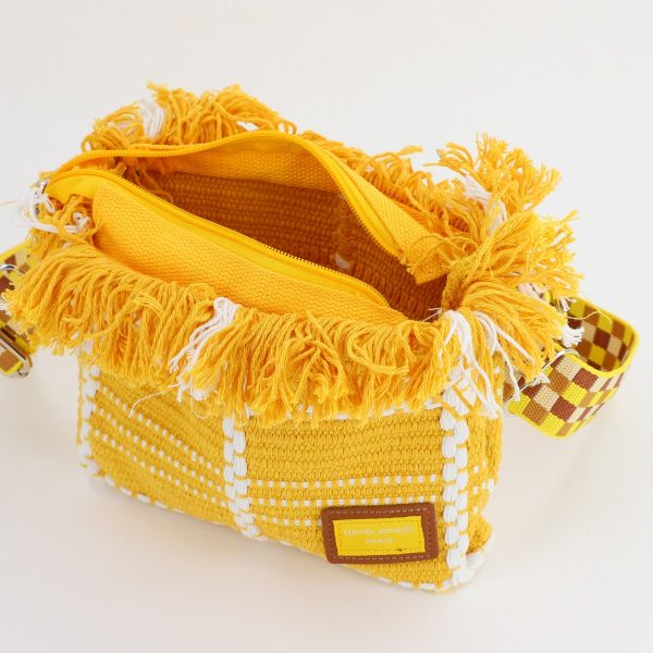 Poșeta Damă Crossbody Galben Material Textil David Jones 122