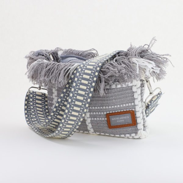 Poșetă Damă Crossbody Gri Material Textil David Jones 123