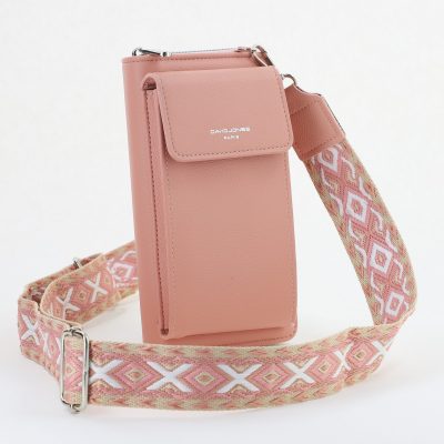 Poșetă telefon cu portofel damă din piele ecologică Roșie David Jones BS7070CM2404925