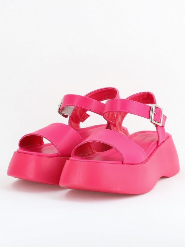 Sandale Damă cu talpă groasă piele ecologică fuchsia (BS801SN2405436) 120