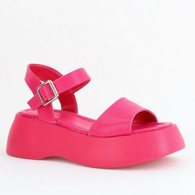 Sandale Damă cu talpă groasă piele ecologică fuchsia (BS801SN2405436)