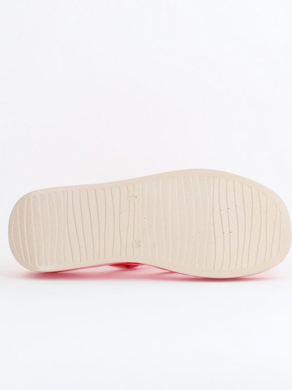 Sandale Damă Fuchsia din piele ecologică cu cataramă 125