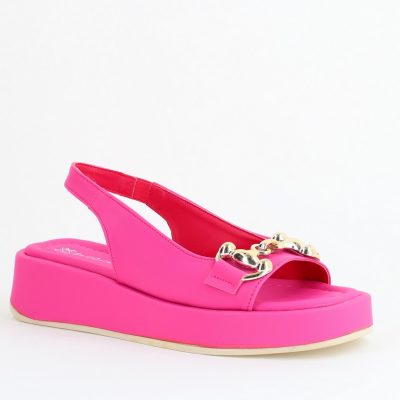 Sandale Damă Fuchsia din piele ecologică si sintetic